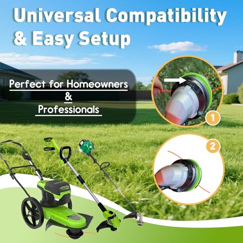 40Pcs Walk Behind String Trimmer Line .155" x 18.5", Pre-Cut Trimmer Line