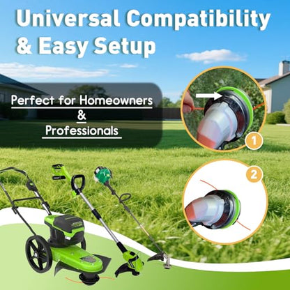 40Pcs Walk Behind String Trimmer Line .155" x 18.5", Pre-Cut Trimmer Line