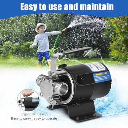 Water Pump 1/10 HP 330 GPH 115V Water Transfer Pump Black - style: Black-Standard