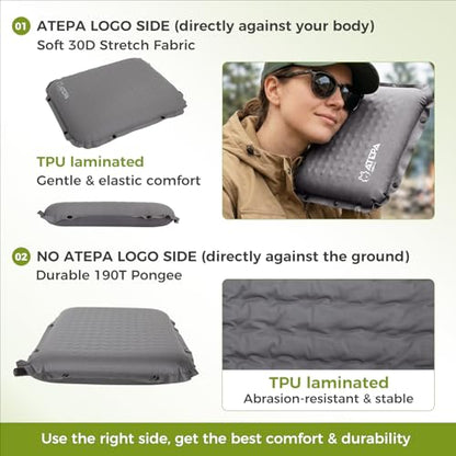 ATEPA Inflatable Seat Cushion - color: XL - 2 Pack Grey