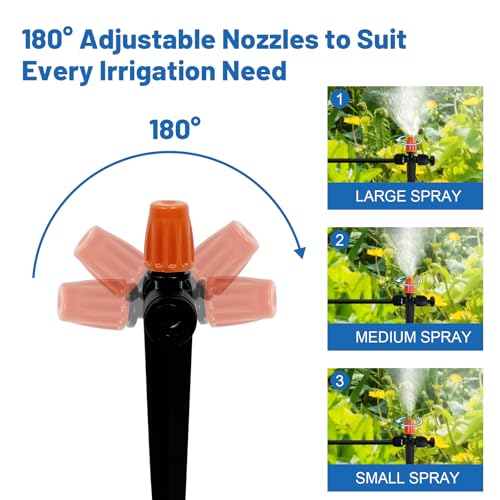 Misting Drip Irrigation System for Garden Watering,Raised Bed 120FT - size: 120FT