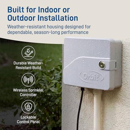 Orbit B-hyve Smart Indoor/Outdoor Sprinkler Controller - 12-Zone - App Controlled Smart Controller with Custom Irrigation Schedules - Weatherproof Multi-Zone Sprinkler System - 57950 - size: 12-Zone