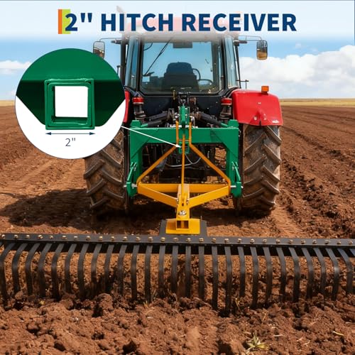 Garvee 3 Point Quick Hitch with 2" Receiver – 5-Level Quick Adjust Bolts - color: Green-New