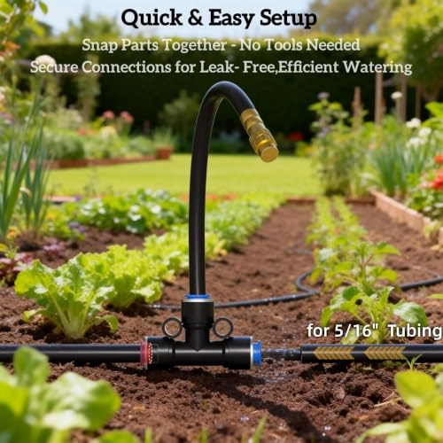 40FT Drip Irrigation Kit, 13 360° Copper Nozzles, Garden Watering System - size: 40FT