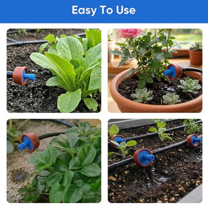 0.5 GPH Drip Irrigation Emitters Pressure Compensating for 1/4" Tube 60pcs - size: 60pcs 0.5 GPH