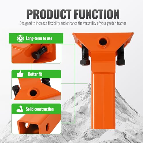 Wutist Sleeve Hitch Adapter Receiver Compatible with 3-Point Hitch - color: Orange