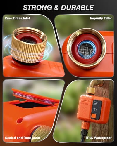 WiFi Sprinkler Timer, Smart Water Timer for Garden Hose Irrigation - size: 1 Outlet- Brass Inlet