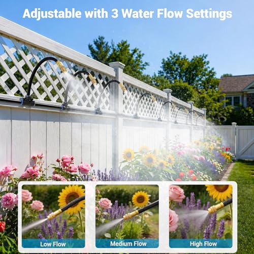 Thiswing 100FT 360° Adjustable Irrigation System for Garden - size: 100 FT