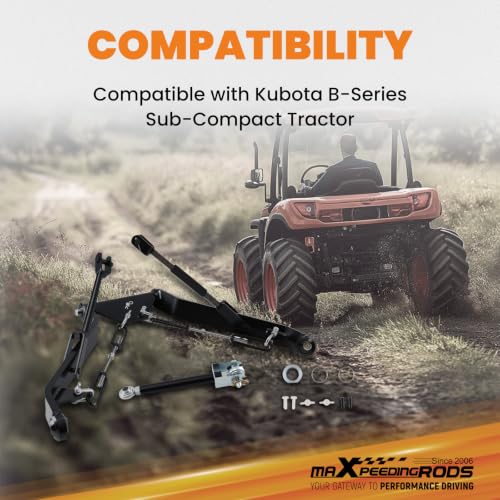maXpeedingrods 3 Point Hitch Kit for Kubota B-Series Sub-Compact Tractor
