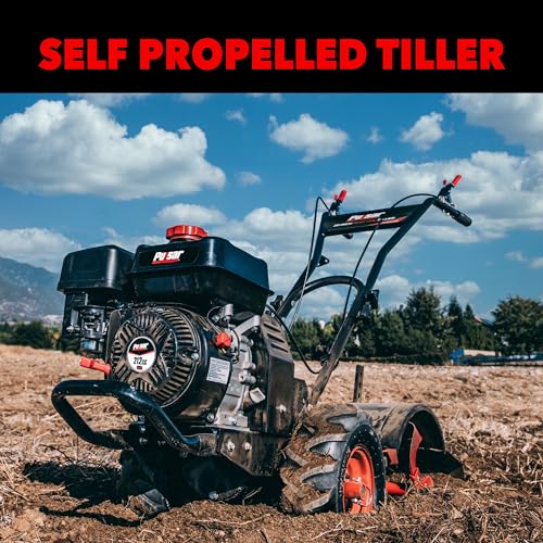 Pulsar 212cc 20-Inch Gas Powered Rear Tine Tiller with Forward/Reverse