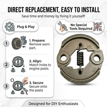 Centrifugal Clutch for 43cc 52cc Earth Auger, Tiller & Predator