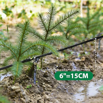 100FT Drip Line Kit Kalolary 1/4 Inch Hydroponics Dripline Hose