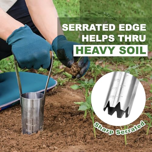 Haliaeetus Bulb Planter Tool, 6 inches Depth Mark Tulip Bulb Planter Tool - size: 6'' Depth Mark Bulb Planter Tool