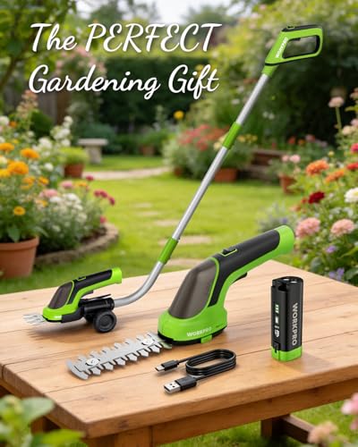 WORKPRO 3-in-1 3.6V Cordless Hedge Trimmer with 37" Wheeled Extension Pole - size: Long Handle Grass Shear