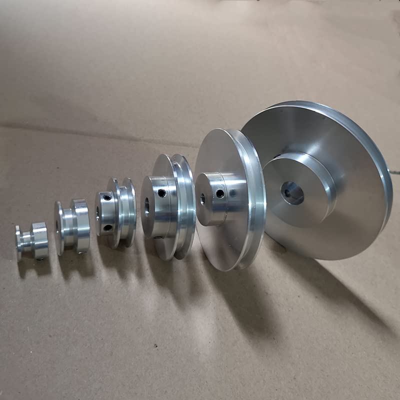 CHANCS Outer Diameter 60mm Single Groove Pulley Fixed Bore16mm Pulley for Drilling Machine 6MM PU Round Belt - size: 60x16mm