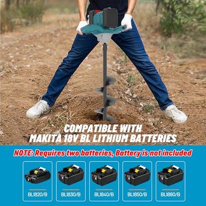 Cordless Post Hole Digger for Makita 18V Battery, Bare Tool - size: Small