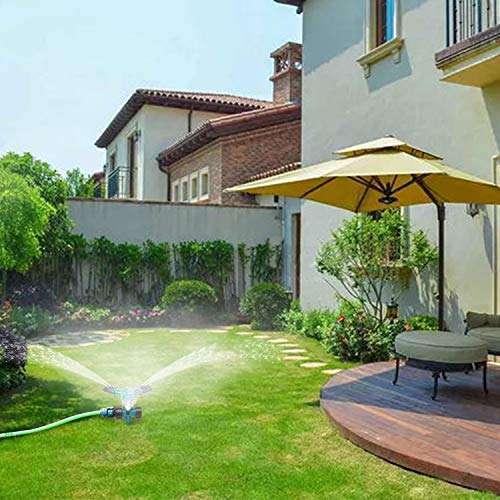Yard Sprinklers, Lawn Sprinkler for Yard Rotating 360 Degree Covering Large Area, Garden Water Sprinkler to Automatically Sprinkler for Yard - SP6 - color: green
