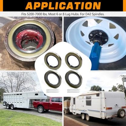 4pcs Trailer Hub 10-36 Grease Seals 22333TB 2.25'' ID x 3.376'' OD