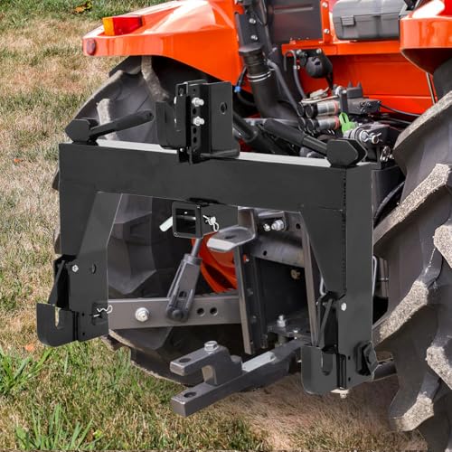Category 1 Tractor Quick Hitch – 3-Point Hitch Attachment, 3000 LB Capacity, Green Powder Coat, No Bushings Needed
