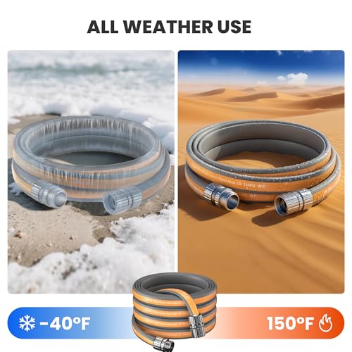 Giraffe Tools 50FT Garden Hose Lay Flat Lightweight Flexible Water Hose - size: 50FT