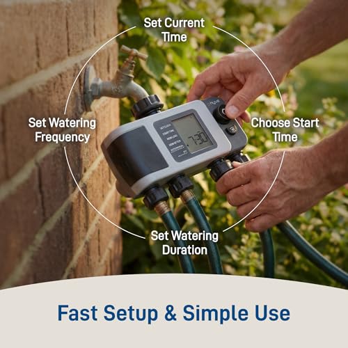 Orbit B-hyve XD 4-Port Smart Hose Watering Timer - App Controlled - Smart WeatherSense - Bluetooth Sprinkler Timer with Remote Control - Multi Outlet Yard Irrigation System - 24634 - size: 4-Port, style: Bluetooth