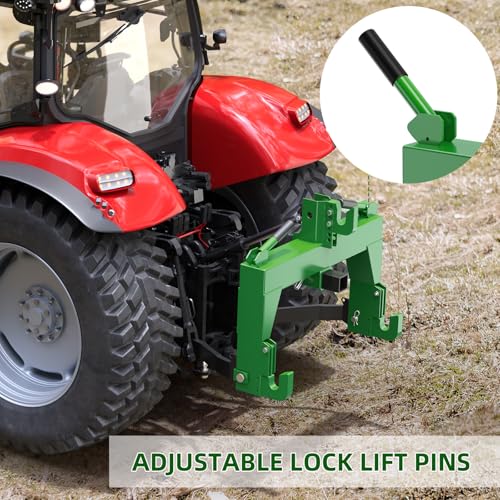 PeakPursuit 3000LBS 3 Point Quick Hitch,Green - color: Green
