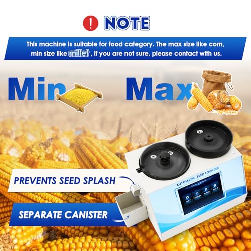CGOLDENWALL 3Plate Automatic Multi-functions Touchscreen Seeds Counter Machine With Data Storage, Adjustable Speed/Brightness, High Precision Counting for Various Shapes Cereals Seeds Grain