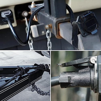 Nilight 7 Pin Male Trailer Round RV Blade Connector Socket - color: 7Pin Male Replacement Plug