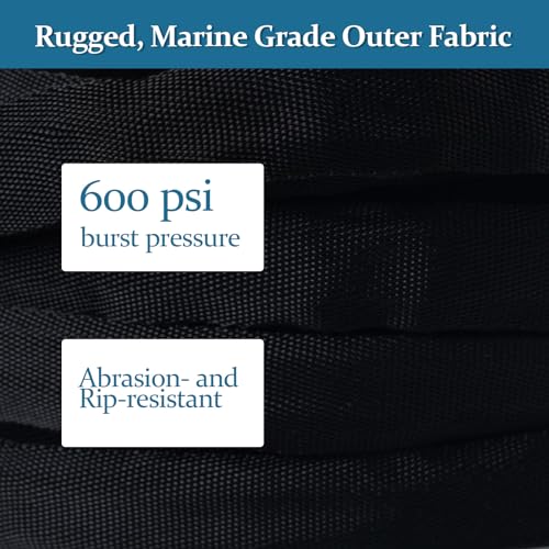 Garden Hose 50 ft, Made of TPE (BetterThan PVC/Hybrid Polymer), Lightweight yet Durable Water Hose with Ergonomic Grip, Drinking Water Safe Material, All-Weather, 3/4" GHT Fittings - color: Black, size: SwivelHandle 50ft