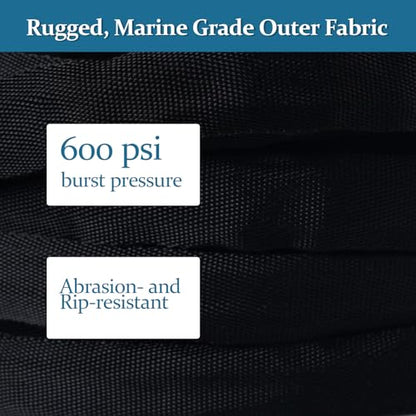 Garden Hose 50 ft, Made of TPE (BetterThan PVC/Hybrid Polymer), Lightweight yet Durable Water Hose with Ergonomic Grip, Drinking Water Safe Material, All-Weather, 3/4" GHT Fittings - color: Black, size: SwivelHandle 50ft