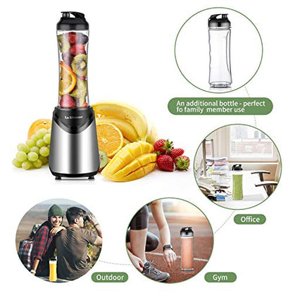 La Reveuse Personal Size Blender for Shakes and Smoothies, 2 Cups, Silver - color: Silver