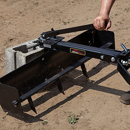 Brinly Sleeve Hitch Tow Behind Box Scraper, 38" - size: 38 Inch
