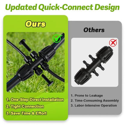 6 Pcs Barbed Tee 1/2 Inch To 1/4 Inch Irrigation Tubing Fittings, 1/2 Inch(1/2" ID x 0.65" OD) To 1/4 Inch Quick Connect Irrigation Adapter 16mm Hose Locked T Reducer To 1/4" Water Line - size: 1/2" to 1/4" Reducer-6 Way