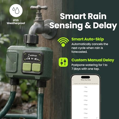 WiFi Water Timer Smart Irrigation Controller with Gateway - style: 2-Zone