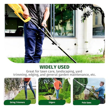 Upgraded Ergonomic Weed Eater Handle, String Trimmer Grip with Adjustable Shoulder Harness & Bracket Clamp, Universal Back Saver Handle Extension Trimmer Handle for Lawn Care, Yard Trimming