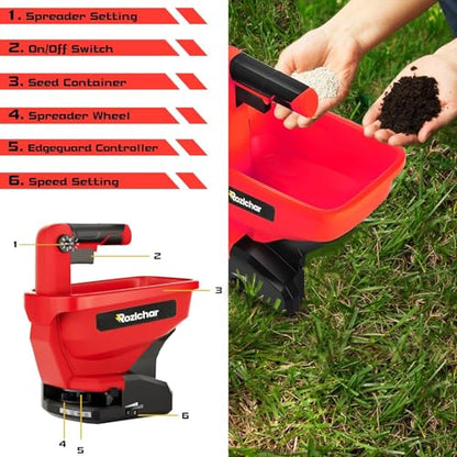 Rozlchar Power Spreader Compatible for Milwaukee 18V, Covers 5,000 sq. ft. - color: Red