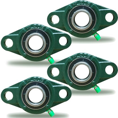 4 Pack UCFL205-16 Pillow Block Bearing, Flange Mount Ball Bearing Unit, 1 Inch Bore, 2-Bolt Flange, Self Aligning Cast Iron Housing, Set Screw Locking Style Flange Pillow Block Bearing - style: UCFL205-16