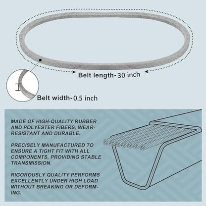 Holdly 121-5765 Deck Drive Belt, 1/2" x 30.1", Compatible with Toro TimeMaster, TurfMaster and Exmark Commercial 30" Mowers, Aramid Cord Wrapped V-Belt - size: 121 5765 SL