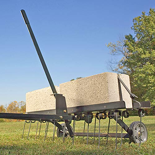Brinly DT-402BH-A Tow Behind Dethatcher with Transport Mode, 40", Matte Black - color: Matte Black