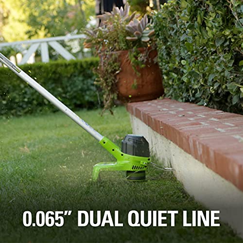 Greenworks 40V 12 in Cordless String Trimmer, 2.0 Ah Battery and Charger - size: 12" (Battery Included), style: String Trimmer