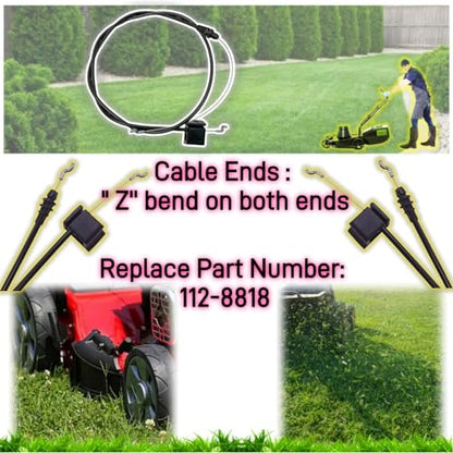 112-8818 Brake Cable Replacement for Toro 22" Recycler Lawn Mower - size: 112-8818