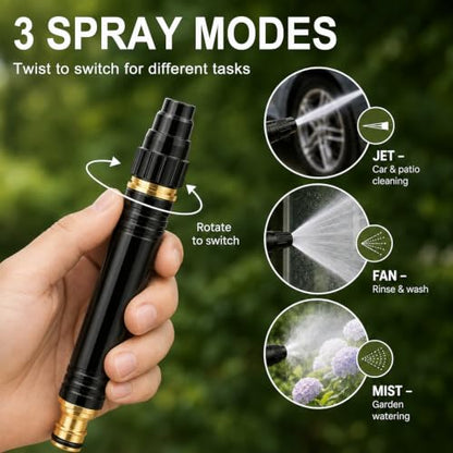 High Pressure Hose Nozzle Sprayer, Car Wash Water Gun with Booster Nozzle - color: Pacifier Interface A