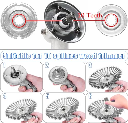 CZS 10 Inch Unbreakable Wired Trimmer Blade, Steel Wire Cutter Trimmer Head - size: 10 Inch