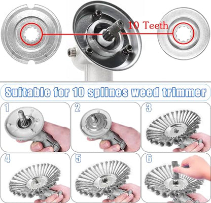 CZS 10 Inch Unbreakable Wired Trimmer Blade, Steel Wire Cutter Trimmer Head - size: 10 Inch