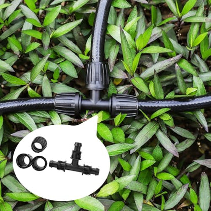 MIXC 1/2 Inch Drip Irrigation Fittings Barbed Tee 6 Pack - size: 1/2" Barbed Tee