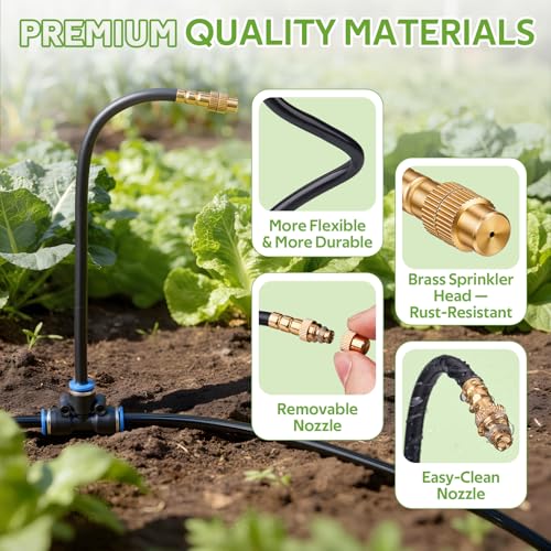 HIRALIY 33FT Garden Watering Kit for Small Gardens - size: 33FT