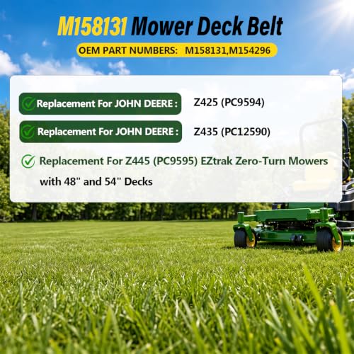 M158131 Deck Belt 0.56" x 152.3" Replacement for John Deere - size: M158131