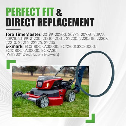 121-5765 Mower Drive Belt Fit for Toro Timemaster Turf Master 30" Deck - size: 1/2" x 30"