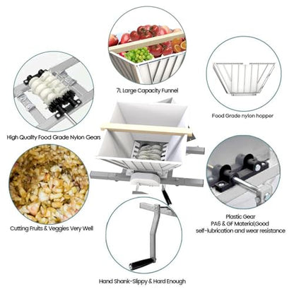 1.6Gallon/6L fruit press with 7L fruit crusher