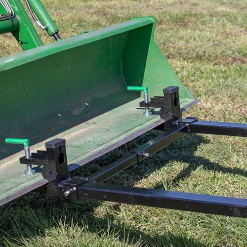 Titan Attachments Light-Duty Stabilizer Spreader Bar for 3" x 2" Clamp-On Forks, 19.5-36 Adjustable Width, Fork Stabilizer for Tractor Skid Steer Bucket Attachment
